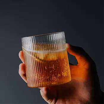 310ML Viski Kozarec Japonski Ročno Prugasta Kozarec Vina Ustvarjalne Steklo, Kristal Retro Kozarec Piva Ledu Skodelico Kave Gospodinjstvo
