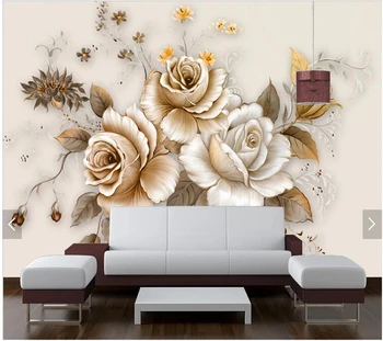 Po meri 3d floral de papel parede, elegantno peony fresca dnevna soba, spalnica kavč, TV ozadju doma dekor ozadje