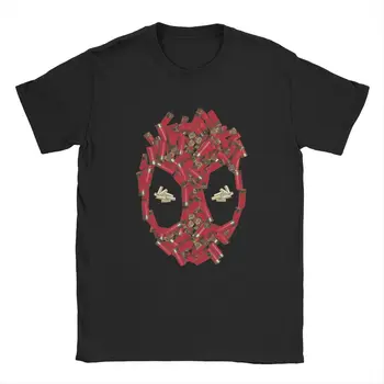 Shell Primeru Masko Marvel Deadpool T-Majice Moške Zabava Čistega Bombaža Tee Shirt Posadke Vratu Kratek Rokav T Shirt Klasična Oblačila