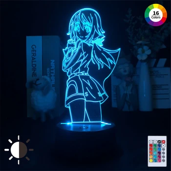 Akril 3D, Anime LampFor Neskončno Strato Nočne Svetilke Figur Razsvetljave Za Spalnico Narave Stripi Svetlobe Doma Dekor Lučka za Darilo