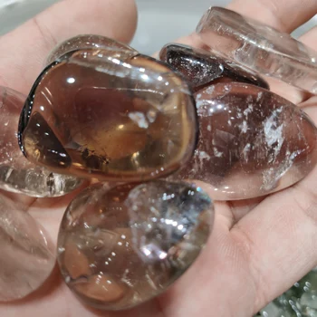1 kg Fancy naravnih dimljen čaj jasno quartz crystal rock grobo palm kamen zdravilne energije kamna