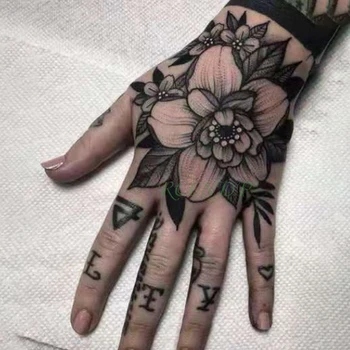 Nepremočljiva Začasni Tattoo Nalepke lep Cvet pismo tatto flash tattoo ponaredek tetovaže za moške, ženske