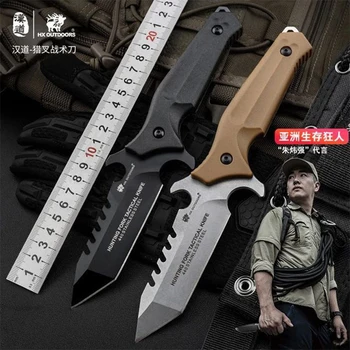 Handow 440 rezilo Prostem taktike večnamenski nož za kampiranje Džungle survival nož za lov self-defense naravnost nož