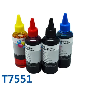 T7551 Živo-Barve za Tiskanje, Barvanje ponovno Polnjenje Ink & Večino Ciss Črnilo Za Tiskalnik Epson Pro WF-8090/8590/8010/8510 Brizgalne Tiskalnike Črnilom