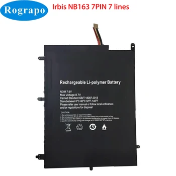 Novo 5000mAh Irbis NB163 Ultraportabil Laptop Notebook Battery 38Wh 7.6 V Z 7 PIN 7 Žice Plug