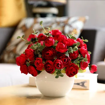 Doma Dekor Umetno Cvetje, Poročni Dekoracijo Simulacije Rastlin Nordijska Lndoor Namizni Okraski Novo Leto Darilo Ponaredek Cvetje