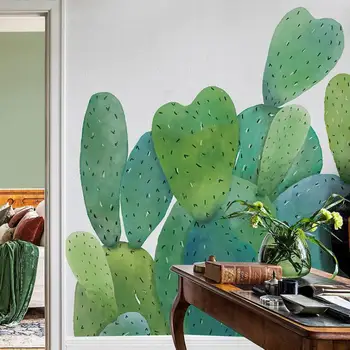 Velikosti po meri zidana PVC nepremočljiva Nordijska kaktus ozadje dnevna soba ozadje restavracija tiskanje doma dekoracijo osebnost