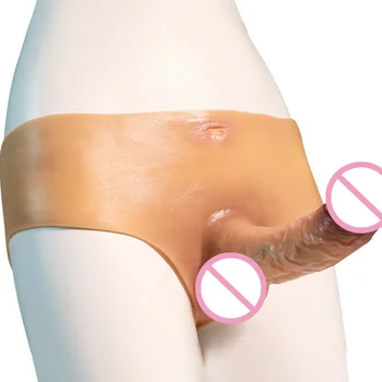 Silikonski Vibrator Hlačke Realističen Penis Ženski Strapon Penis, Dildo Hlačne Sex Igrače Za Lezbijke