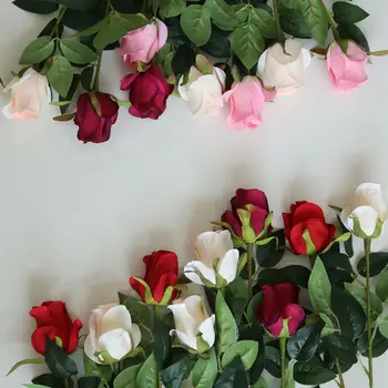 1 Šopek 10 kos Ponaredek Cvet Vrtnice Glavo Umetne rože Simulacije Rose Ponaredek Svile Cvet DIY Doma, Poroka Dekoracija