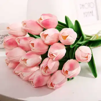 Najboljši Prodajalci Tulipani Umetno Cvetje Pravi dotik Artificiales Par Decora Tulipanov za Dom Poroka Dekoracija, Cvetje