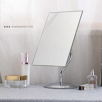 NOVIH Desk Ličila Ogledalo s Stojalom, Non-Povečevalno Elegantno brez okvirjev Prirezani Robovi Design Kozmetično ogledalo