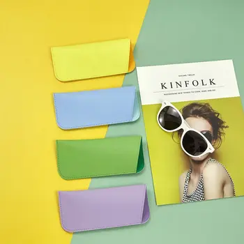 Sončna očala vrečko v umetno usnje, usnje multifunkcijski vrečko, v trdni in preprost barve, novo poletje slog, pastelne barve