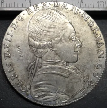 1771 Danska 1 Krone-Christian VII (King ' s rojstni dan) posrebreni Kopija Kovanca