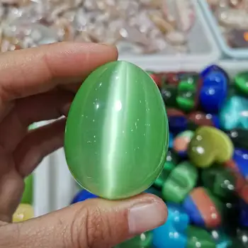 4.8~5 cm Colorized mačje oko kamna za Kristalno Jajce Reiki Kamna