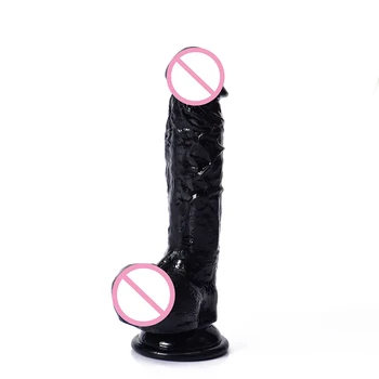 Ogromno Črno Jelly Vibrator za Ženske, Veren Bedak Dildo Moški Vibrator Odraslih Ženska Masturbacija Sex Igrača Ogromen Penis Porno Izdelek Igrača