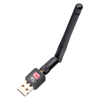 50pcs 150Mbps Brezžična Omrežna Kartica Wi-Fi Sprejemnik, Mini USB 2.0, WiFi Adapter Antena PC LAN Ključ 802.11 b/g/n