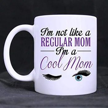 Smešno Darilo - Najboljša Mama Kave Vrč - nisem Kot običajna Mama, da sem Kul Mama Temo Vrč Kave,Čaja Pokal, Keramični Material, Skodelice,Whi