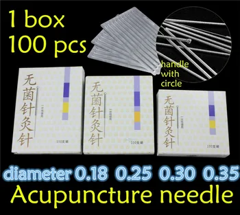 Kitajski medicinski orodje Akupunktura Iglo 100 Kosov za Enkratno uporabo Akupunkture Igle Masaža Praksi Nedle Medicinske Aseptično Higiena