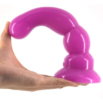 Unisex Gourd-oblikovan Dildo Analni S Sesalno Pokal Moški Prostate Massager Ženski G-spot Orgazem Seks Igrača za Odrasle Izdelkov Sex Shop