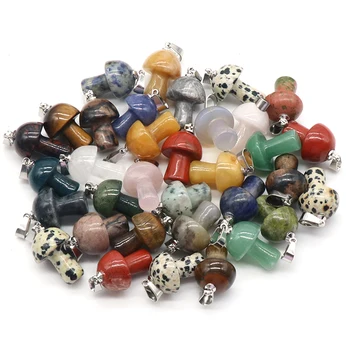 Naravni Kamen Obesek Gob Obliko Gemstone Lepe in čarobne gumbe za Nakit, Izdelava Diy Ogrlice Zapestnice, Uhani, Pribor