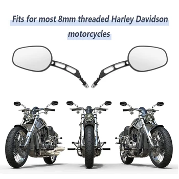 Universal 8 mm Pogled od Zadaj Strani Rearview Mirror Desni, na Levi Strani Za motorno kolo Harley Cesti Kralj XL883 1200 Dyna Softail Maščobe Fant