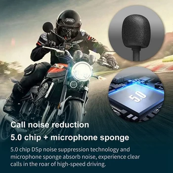 Motorno kolo Slušalke Bluetooth za Čelado FM Radio Slušalke Vodotesno Brezžično Predvajalnik Glasbe, Prostoročni Komplet Za Moto Jahanje