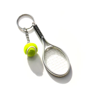 Srčkan Simulacija Šport Mini Tenis Lopar Obesek Keychain Keyring Obroč Finder Holer Opremo Darilo Najstnik Fan Šport Spominkov