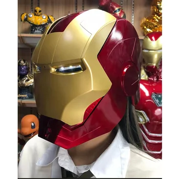 Marvel Avengers Iron Man MK5 55 cm in 65 cm Čelada Cosplay 1:1 Svetlobe Led Ironman Maska PVC Akcijska Figura, Igrače, Otrok, Odraslih Darilo