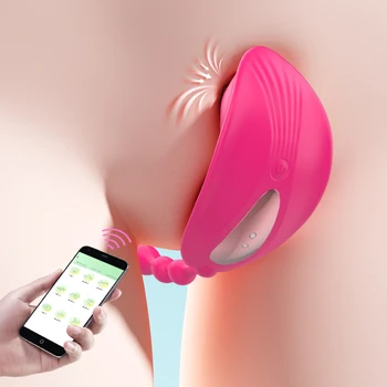 Bluetooth Aplikacijo Remote Control Sesanju Vibrator Nosljivi Vagina Bedak Klitoris Stimulator Vibrating Hlačke Sex Igrače Za Ženske