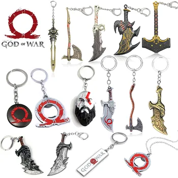 Igra Bog Vojne Ragnarok Keychain Kratos Svetu Kača Jormungandr Zidana Prijavite se Sekira, Ščit, Meč Orožje Keychain Nakit