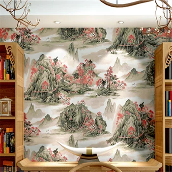 beibehang Novi Kitajski slog ozadje klasične Zen krajinskega slikarstva čaj soba, dnevna soba, TV sliko za ozadje