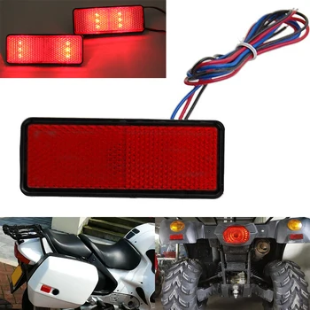 1pc 12V Rdeča LED Reflektor Zadaj Rep Zavore, Ustaviti Opozarjanje Strani Marker Luč za Tovornjak Priklopnika, motorno kolo, Skuter Deli Dirke Led