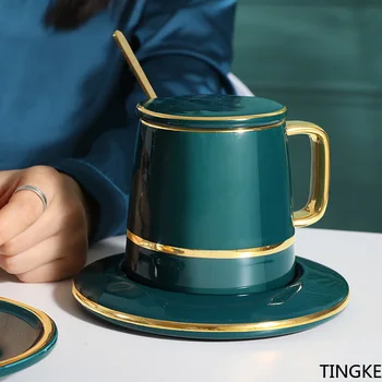 Nordijska ins retro keramični vrč s pokrovom gospodinjski mleka pokal Evropske popoldanski čaj aparat za pokal set darilo
