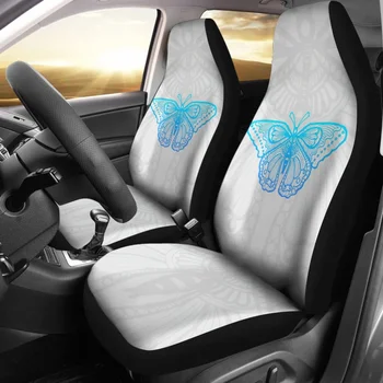 Beautiful Butterfly Modra Meri Avtomobilskih Sedežnih prevlek 212203,Paket 2 Univerzalni Prednji Sedež Zaščitni Pokrov