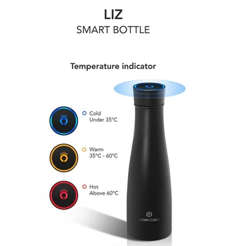 350 ml UV samočistilni Smart Liz Steklenico 2pcs Določa Pijte Vodo Opomnik LED Prikaz Temperature Magnetnega Polnjenje Hladno Vroče Vrč