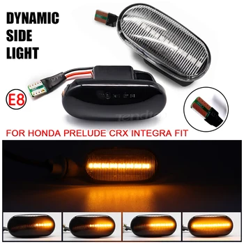LED Dinamični Strani Ogledalo Obrnejo Svetilke Signalni Luči Blinker Amber Za HONDA Prelude CRX S2000 Integra Fit Del Sol Acura Civic
