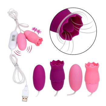 11 Način Odraslih Izdelkov Jezika Vibratorji Vibrator Ustni Klitoris Stimulator USB Spola Igrače, Ženska Masturbacija G-spot