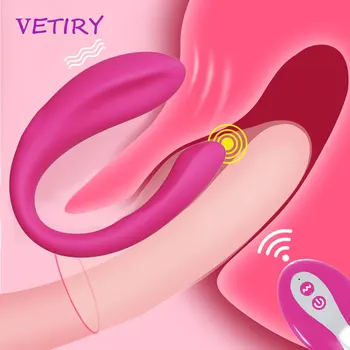 U Tip Vibrator Ženske Masturbator Vagine, Klitoris Stimuliranje G-Spot Sex Igrače Za Odrasle, Brezžični Daljinski Vibracije za Par