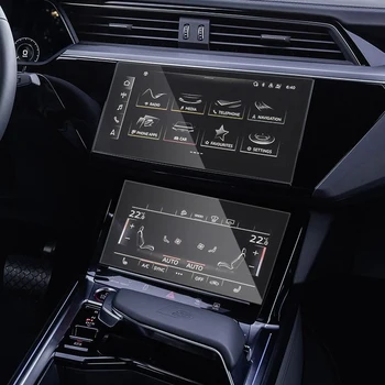 Avto GPS Navigacijski Zaslon Film Za AUDI E-Tron 2019-2024 nadzorni Plošči Zaslona Film Stekla za Nadzor Podnebnih Zaslonu z Nalepko Opremo