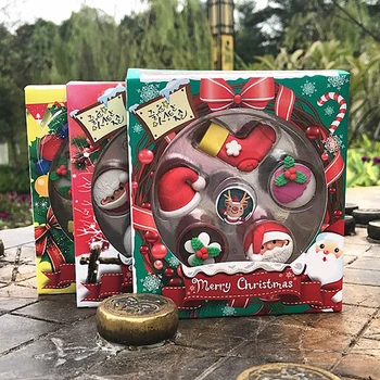 Božič Odstranjevalci za Otroke Snežaka Mini Radirke Set | Božično zabavo Uslug Goodie Vrečke Polnila Igrače Desk hišni Ljubljenčki za Otroke Darila