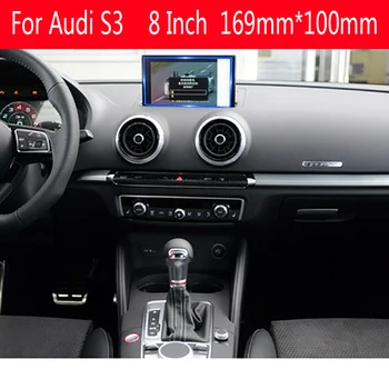 8 Inch Za audi S3 centralni nadzorni zaslon, GPS navigacija kaljenega stekla, zaščitna folija avto notranje nalepke