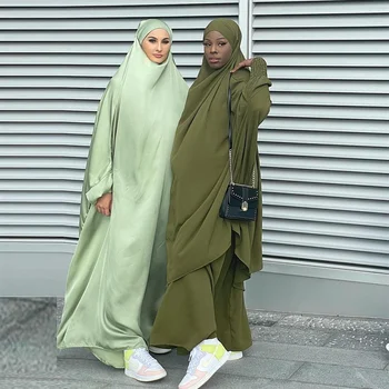 Ramadana Muslimanskih Enem Kosu Molitev Hidžab Obleko Molitev Oblačilo Jilbab Ženske Hooded Abaya Polno Kritje Burqa Skromno Islam Dubaj Oblačila