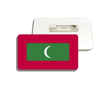 Maldivi Zastavo Broška Čudovita Broške Za Ženske Klobuk Oblačila Pribor Patriotske Trinket Akril Nakit Značko