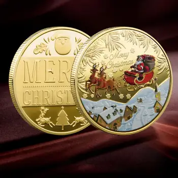 2021 Ustvarjalne Božič Santa Claus Spominski Kovanec S Spominki Zbirateljske Art Dekor