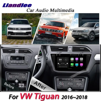 Avto Android Multimedijski Predvajalnik Za VW Tiguan 2016 2017 2018 Radio Navigacijski Sistem GPS DVR Vožnje Video Snemalnik HD Zaslon