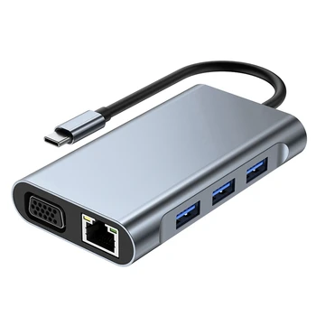 7 V 1 USB Tip C Vozlišča, TIPA C, USB 3.0+2XUSB 2.0+PD 87W+VGA+HDMI je Združljiv za Razširitveno Postajo Na RAČUNALNIKU,THD07