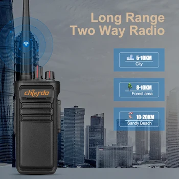 10W Dolge razdalje, kot Walkie-Talkies Chierda CD17 Walkie Talkie za Polnjenje Prenosnih dvosmerna Radijska Ham Radio UHF VHF Za Lov