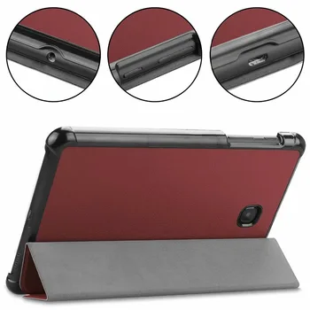 Ohišje za Samsung Galaxy Tab A 8.0 T387 SM-T387 2018 8.0 palčni Ultra Slim Magnetni Pokrov Funda Tablet PU Stojijo lupine, kože+Pen