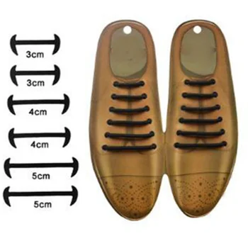 12PCS/Set 3 Velikosti Silikon Usnje Shoelaces Leni ElasticNo Kravato Čevelj Čipke Traku Primerna Unisex Atletske Teče Shoelaces