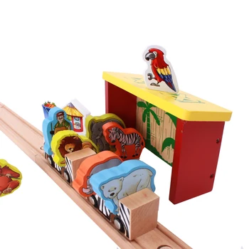 Zoo prevoza živali vlakov in ostali postaje, ki so združljive z lesenimi železniške proge, otroških skladb seriji igrače oprema
